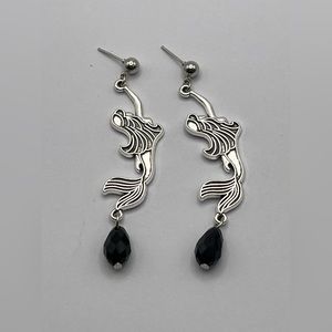 Retro Silver Mermaid Dangle Earrings - Stylish Trendy Mermaid Earrings